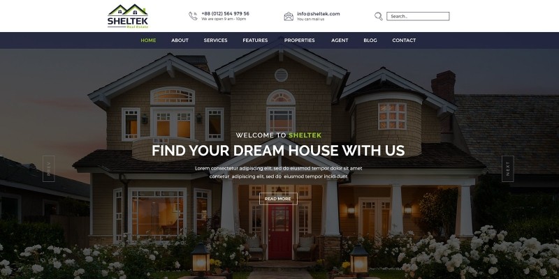 Sheltek - Real Estate Responsive Template