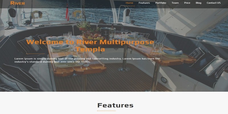 River - Modern One page HTML Template