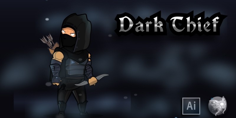 Dark Thief Game Character Sprites