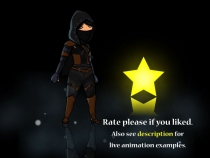 Female Dark Thief Character Sprites Screenshot 4