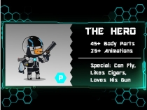 Cyberpunk Game Character Sprites Screenshot 1