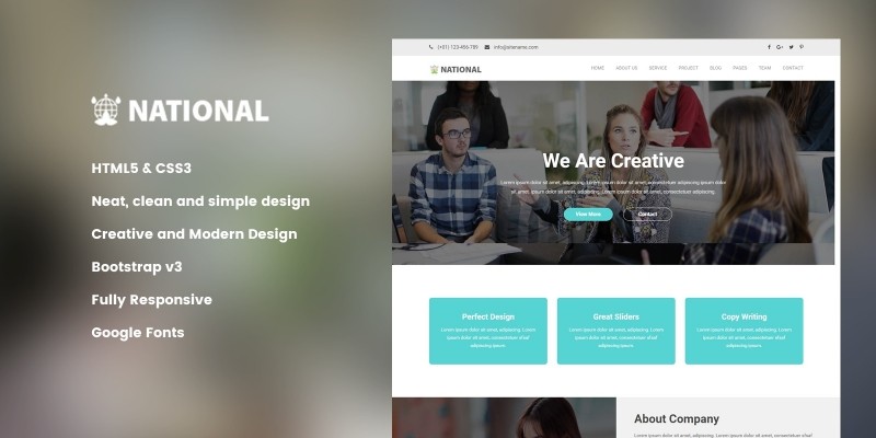 National - Corporate HTML Template.