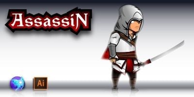 The Light Assassin Game Character Sprites 
