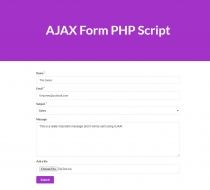 AJAX Form PHP Script Screenshot 1