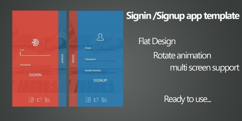 Signin UI Android App Components 