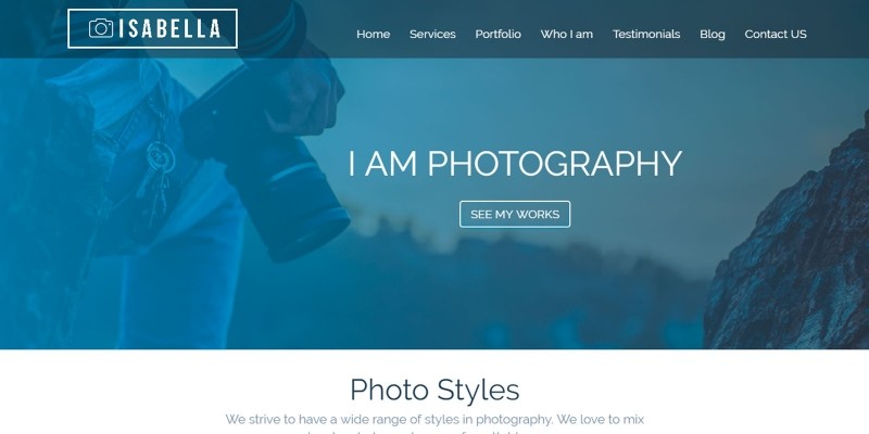 Isabella - HTML Photography Website Template