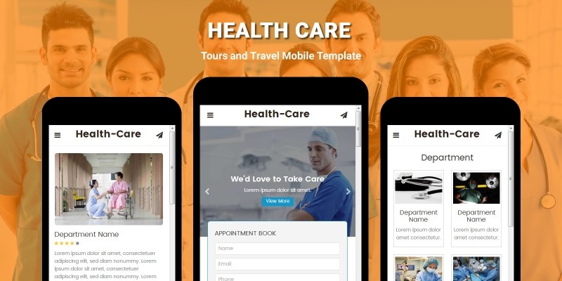 Health Care - Medical and Health Mobile Template