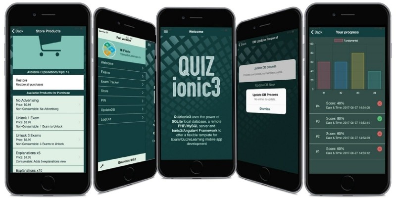 Quizionic 3 - Full Quiz App Template For Ionic 3
