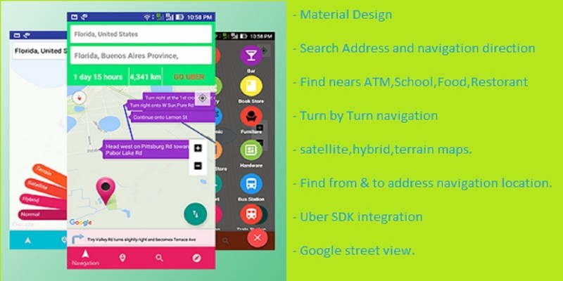 Near Me navigation - Android App Source Code