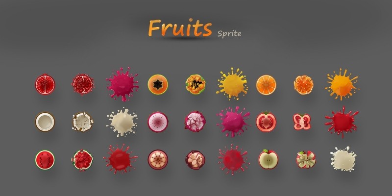 Fruits Sprite Assets For Games