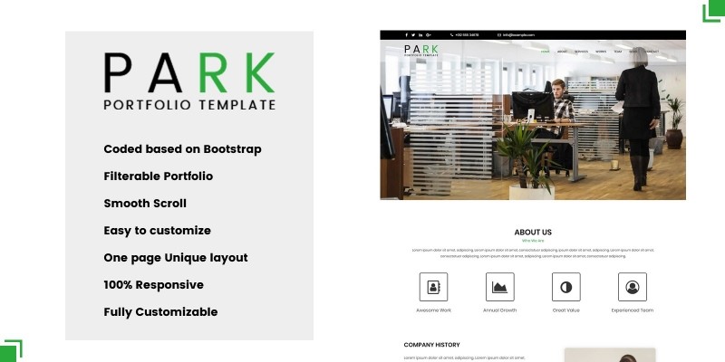 Park - One Page Multipurpose HTML Template.