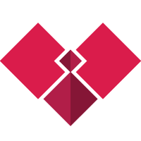 Square Heart  Logo Template