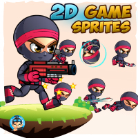 Ninja 2D Game Sprites