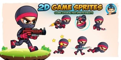 Ninja 2D Game Sprites