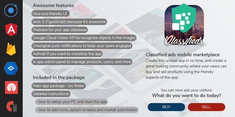 Classifieds -  Buy And Sell Marketplace Ionic App