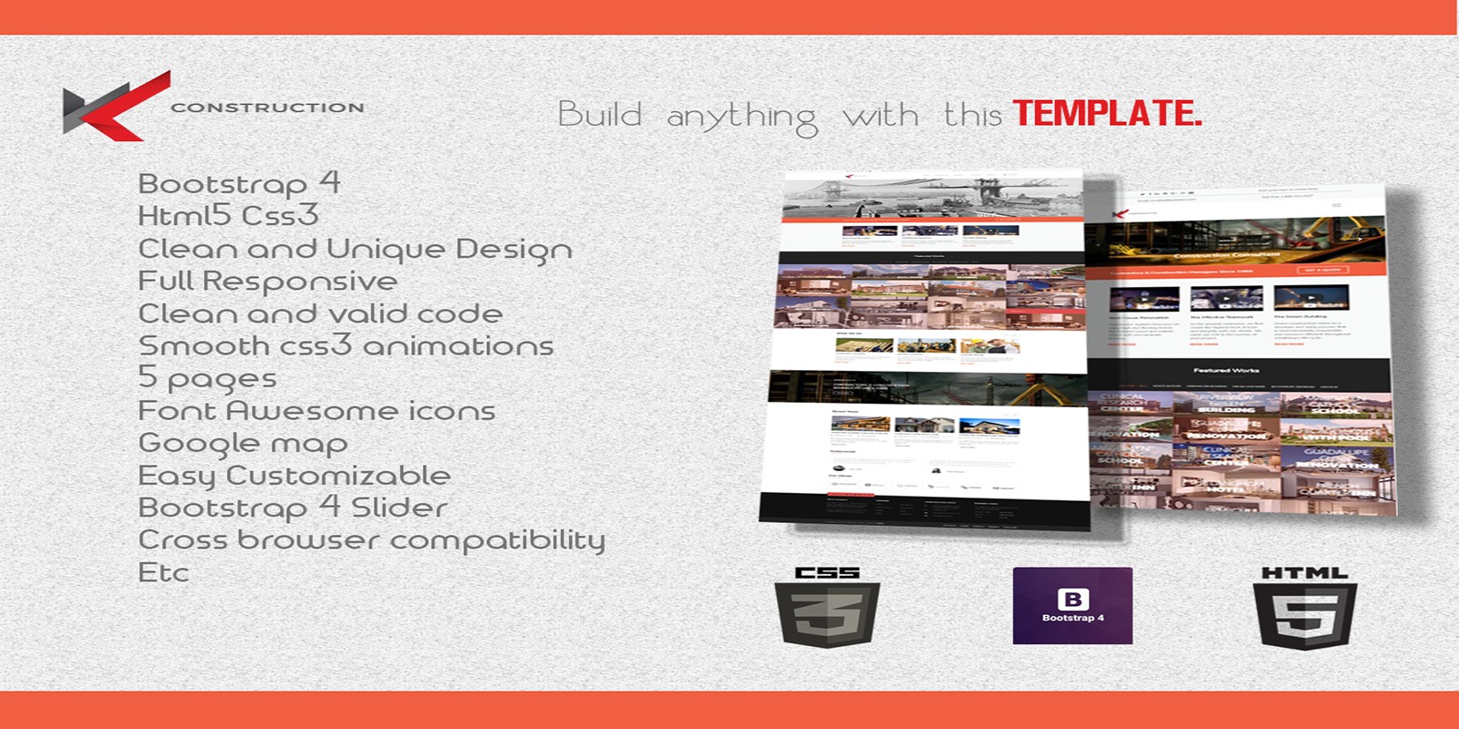 WKT Construction Bootstrap 4 Template