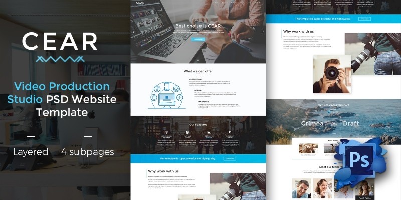 Cear - PSD Website Template