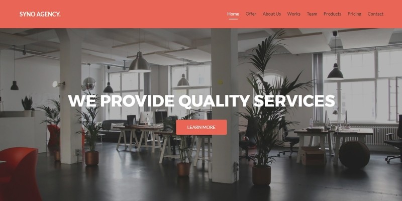 Syno Agency - One Page HTML5 Agency Template 