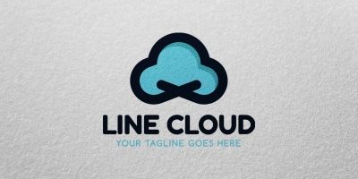 Line Cloud - Logo Template