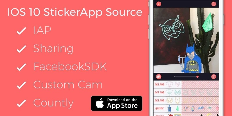 Sticker App - iOS Xcode Source Code