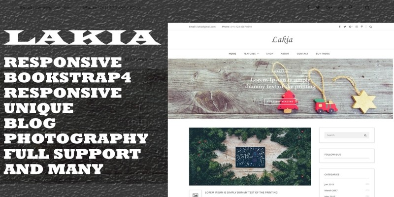 Lakia - HTML Blog Template