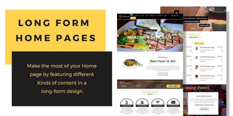 VW Restaurant Pro - WordPress Theme