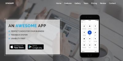 SynoApp - App landing Page Template 