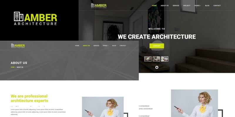 Amber - Responsive Architecture Template