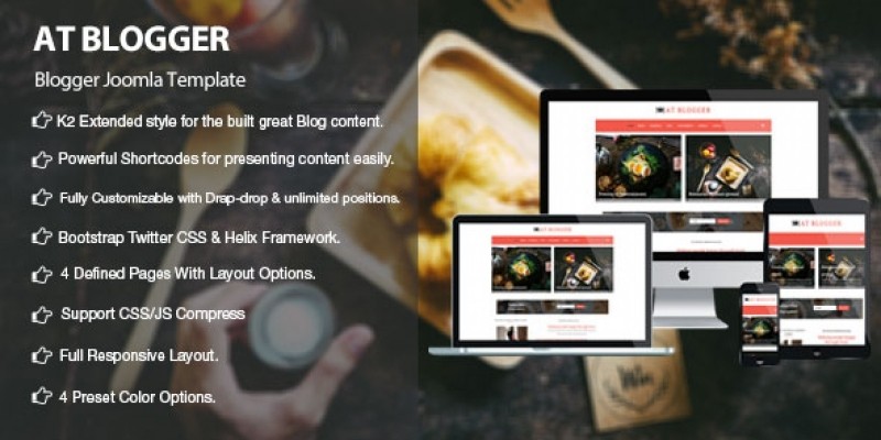 AT Blogger – Responsive Joomla Blog Template