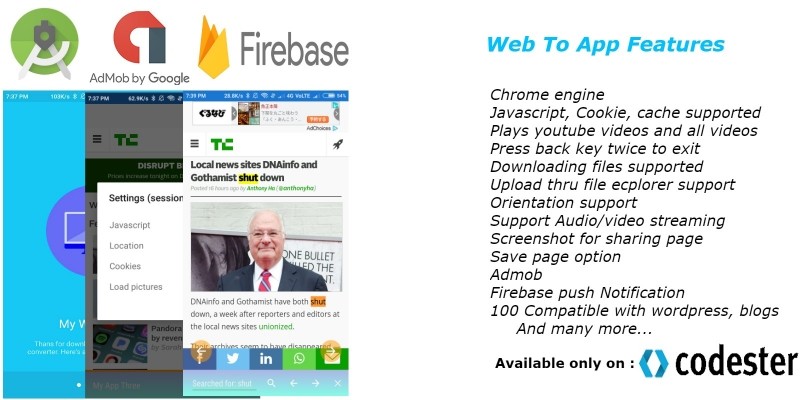 Web To App - Android App Template