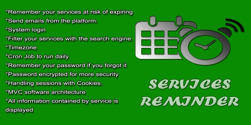 Services Reminder PHP Script