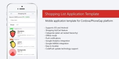 Shopping List App - Cordova Template