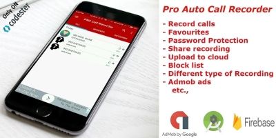 Auto Call recorder with Admob - Android Studio