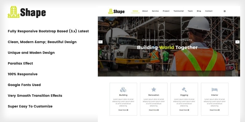 Shape - Construction  Company Template