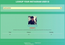 Lookup Instagram User ID PHP Script Screenshot 1