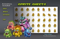 Monster Game Enemies Sprites Set Screenshot 2