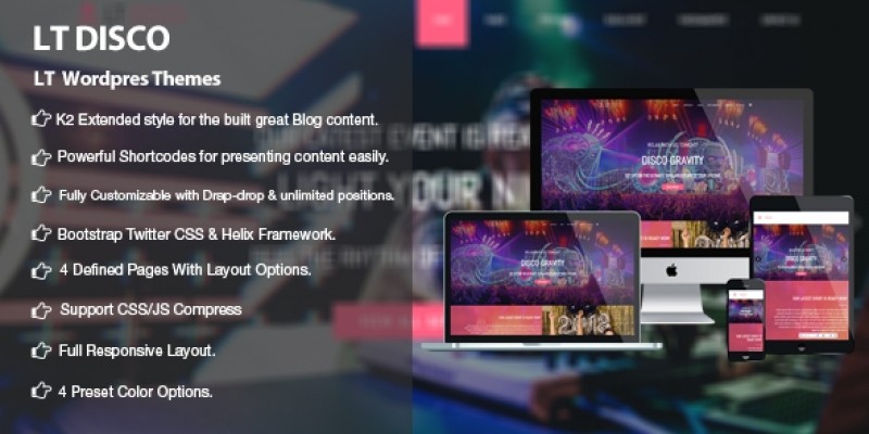 LT Disco - Nightclub WordPress Theme