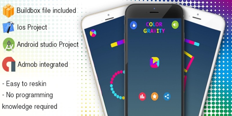 Color Gravity - Buildbox Game Template