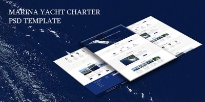 Marina Yacht Charter  - PSD Template