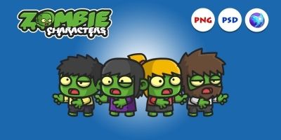Mini Zombie 2 Character Sprites