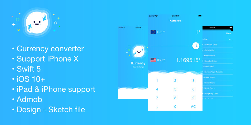 Kurrency - Currency Converter iOS Template