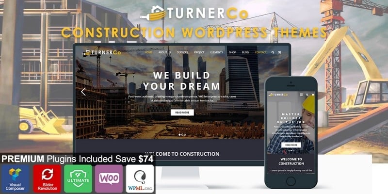 Turner - Construction WordPress Theme