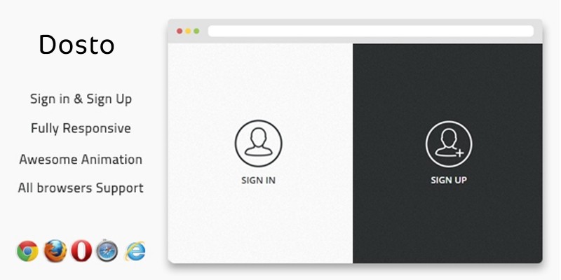 Dosto Login Page -  CSS  jQuery