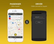 Uber Style Taxi App - Android Source Code Screenshot 1