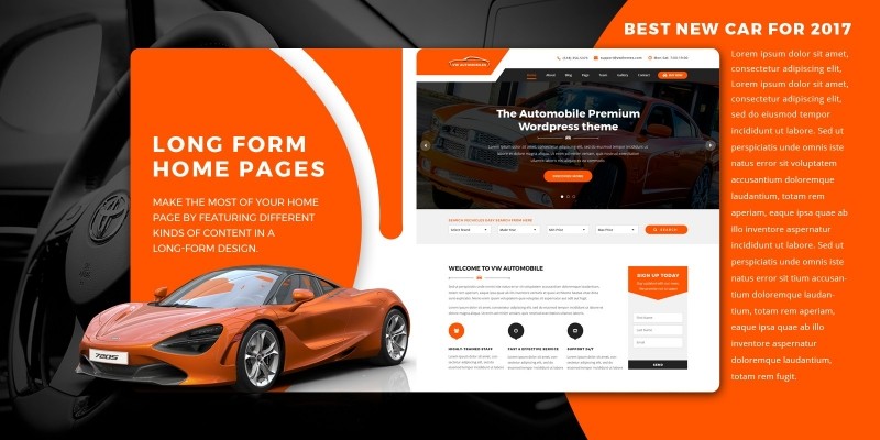 VW Automobile Pro - WordPress Theme