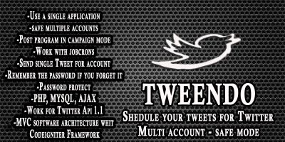 Tweendo - Schedule Tweets For Twitter PHP Script