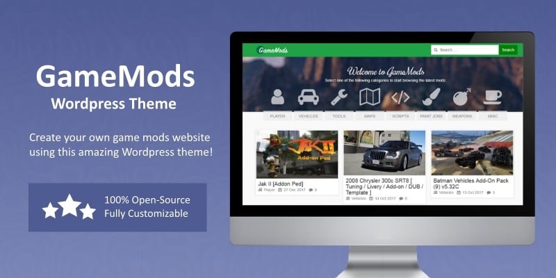 GameMods Theme - Game Modding Wordpress Theme