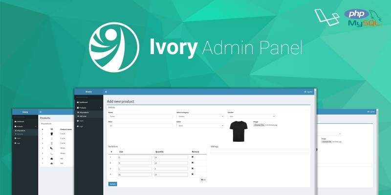 Ivory Admin Panel - Laravel CMS