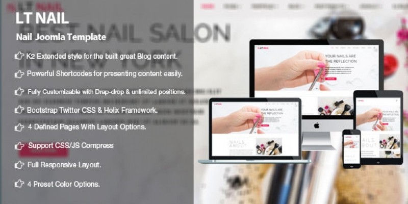 LT Nail - Premium Private Joomla Salon Template