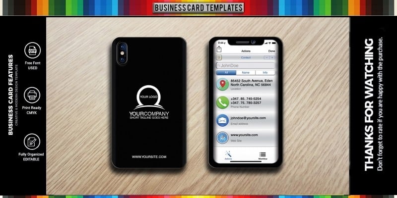 Miphone Business Card Design